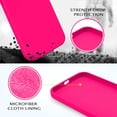 thumbnail image 2 of iPhone 12 Pro Max Case, iPhone 12 Pro Max Liquid Silicone Case with Full Camera Lens Protection Microfiber Lining Protective Phone Cases Cover for iPhone 12 Pro Max 6. 7 inch, Hot Pink, 2 of 8