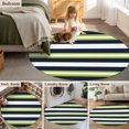 thumbnail image 6 of Non-Slip Rug Pad Rugs Green Black White Horizontal Stripes Round Area Rugs 4Ft Soft Carpet Pads for Living Room Kids Room, Abstract Art, 6 of 9