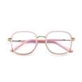 thumbnail image 3 of Oversized Pink Reading Glasses 2.50 for Women, Ladies Fashionable Square Readers Blue Light Blocking Presbyopic Glasses +2.50 Strength, 3 of 6