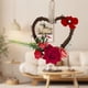 thumbnail image 4 of Guirnalda de ratán en forma de corazón con flores artificiales para colgar en la pared, ideal para bodas, puertas y sillas. Decoración para el hogar.,Wsvlmg, 4 of 8