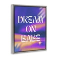 thumbnail image 4 of Stupell Industries Dream On Babe Purple Text & Numbers Painting Gray Floater Framed Canvas Art Print Wall Art, 25 x 31, 4 of 10
