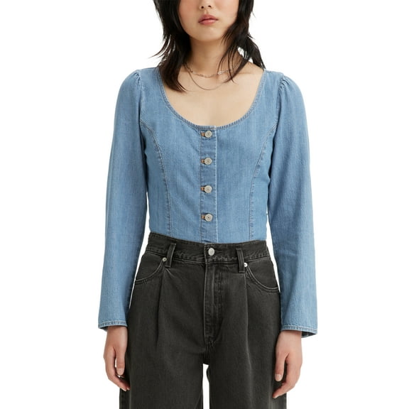 Levi's Women's Long Sleeve Daryn Corset Blouse