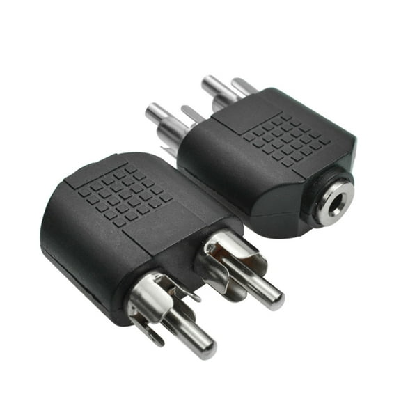 3.5mm Female To Double Male Audio (RCA) Jack Adapter 1 Female To 2 Male 1/8in