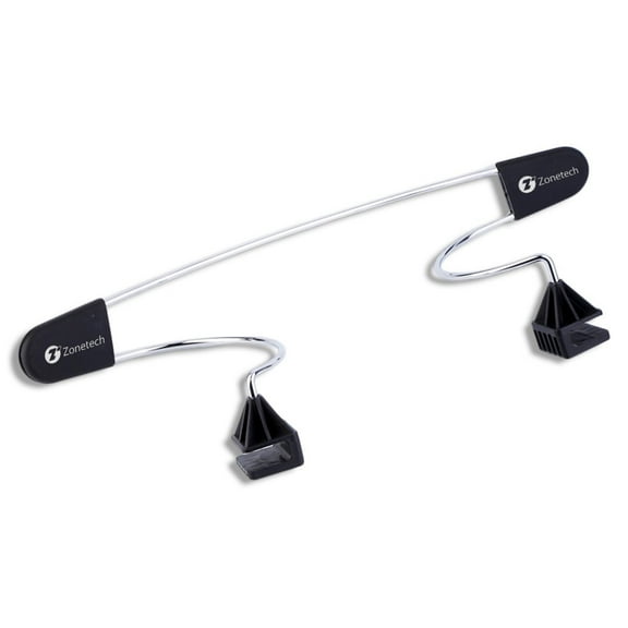 Zone Tech Metal Car Hanger Headrest Clothes Holder Travel Vehicle Jacket Suit Coat Hanger with Headrest Restraint Rods