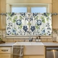 thumbnail image 2 of Yayeee Kitchen Curtains Set of 2 Light Filtering 57"x24" Over Sink Window Panels, Light Floral Pattern, 2 of 7