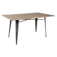 thumbnail image 2 of Oregon 59" Industrial-Farmhouse Dining Table in Vintage White and Espresso by LumiSource, 2 of 7