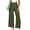 Army green, variant on Women’s Wide Leg Pants Linen Lightweight Pants for Women Casual Trousers for Spring