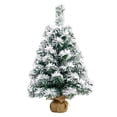 thumbnail image 2 of Cififendec Christmas Flocked Mini Tabletop Tree, 17.71", Christmas Snow Dusted Artificial Evergreen Centerpiece for Christmas Dining Table Seasonal Setting Arrangement, 2 of 7