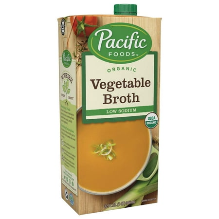 (2 Pack) Pacific Foods Organic Low-Sodium Vegetable Broth,