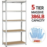 71" 5-Tier Adjustable Storage Rack for Garage Shelving or Home Office