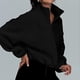 thumbnail image 5 of Abrigo Chaqueta de moda con cuello alto, chaqueta cálida de Color sólido para mujer, traje diario de corte holgado Ygjytge Negro T S para Mujer, 5 of 7