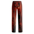 thumbnail image 5 of Women's Halloween Pumpkin Face Lounge Pants, Soft Elastic Waist Pajama Bottoms, Spooky Sleepwear for Fall and Holiday Parties,Black L, 5 of 7
