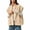 Khaki, variant on Women Fall Winter Sleeveless Duster Waistcoat Open Front Solid Outerwear with Pocket