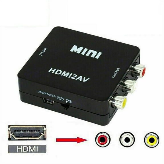 Simyoung HDMI To RCA Mini Composite 1080P Audio Video AV CVBS Adapter Converter For TV