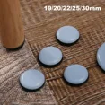 thumbnail image 2 of 20pcs Round Furniture Gliders Self Adhesive Teflon Sliders Sliding Block Table Chair Leg Mat Floor Protector Mover Pads Grey, 2 of 5
