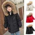thumbnail image 5 of LRen Boys' Winter Coat Warm Quilted Puffer Jacket with Hood Winter Outwear Coats,3-4 Years,A-White, 5 of 5