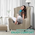 thumbnail image 2 of sasyxdc Futon Cover Latest Jacquard Design High Stretch Armless Sofa Bed Slipcover Anti-Slip Furniture Protector with Elastic Bottom (Futon  Light Gray) dyu, 2 of 8