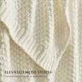 thumbnail image 3 of EVERGRACE Chunky Chenille Knit Throw Blanket for Couch, Soft Luxurious Moss Stitch Blankets for Bed, Cozy Decorative Farmhouse Knitted Throws for Sofa, Ivory White, 50" x 60", 3 of 9