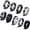 Black, variant on 9Pcs Stainless Steel Band for Men Women Fidget Spinning Black Engagement Ring Set Size 12
