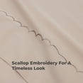 thumbnail image 4 of Dreamology Tencel Lyocell Sheets,King Size,100% Tencel Lyocell Sheets Set,Eucalyptus Sheet,Soft,Peached,Non Slip & Cooling Sheets for Hot Sleeper,Sheet Set King,16" Deep Pocket-4 Piece (Almond Peach), 4 of 5