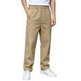 thumbnail image 4 of LEKWK Uniform Pants for Boys Pull-On Chino Pants Elastic Waist Casual Trousers with Pockets Preppy Lightweight Lounge School Formal Playwear 5-15Y, 4 of 9