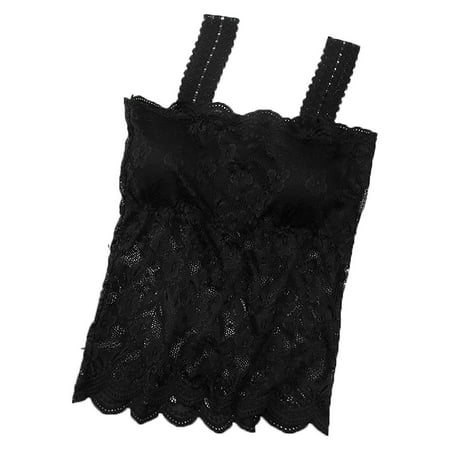 

Dadaria Padded Bralettes for Women Pack Camisole Feminino Top Black One Size Female