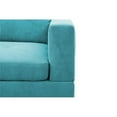 thumbnail image 4 of Starhome L Shaped Green Couch with Storage Ottoman(Pillows Included) Microfiber, 4 of 7