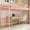 Pink, variant on Twin Loft Bed with Adjustable Ladder & Full Guardrail, Metal Frame, 400 LBS Weight Capacity, Space-Saving, Noise-Free, No Box Spring, Gold Finish