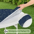 thumbnail image 5 of Dark Blue Star Moon Sun Pattern Round Fitted Tablecloth with Elastic Edge,Dining Table Cover Waterproof,Outdoor Round Tablecloth for Camping,Dining,Indoor and Outdoor, 5 of 7