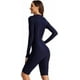 thumbnail image 2 of Traje de baño de una pieza para mujer, estilo boyleg, de manga larga, con protección solar, para buceo, deportivo, modesto, para entrenamiento., 2 of 5