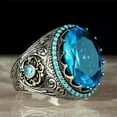 thumbnail image 2 of HOOUN 20pcs Wholesale Lots Jewelry Mixed Natural Turquoise Stone Silver P Lady's Rings, 2 of 9