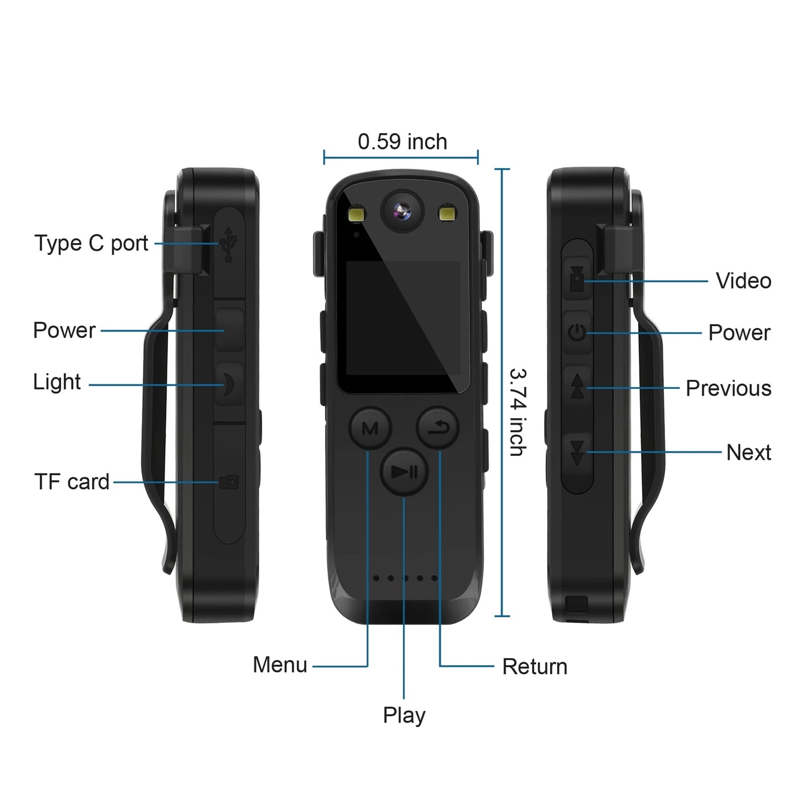 A31 Sports DV Shooting Digital Camera Closely Mini Body Camcorder Motion Detection Car DVR Video Recording Camcorders