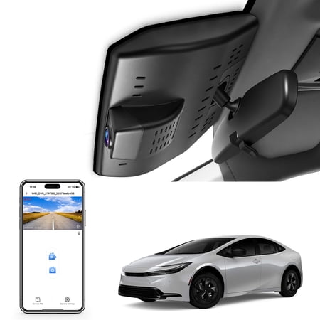 Mangoal 4K Dash Cam Starvis Sensor Custom Fit for Toyota Prius & Prius AWD-e & Prius Prime 2023 2024 2025 2026, LE Limited Nightshade XLE etc, OEM Look, App & WiFi, GPS, 64GB Card