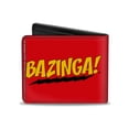 thumbnail image 2 of The Big Bang Theory Wallet, Bifold, Bazinga Red Gold Black, Vegan Leather, 2 of 4