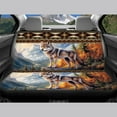 thumbnail image 4 of Renewold Southwestern American Tribal Wolf Brown Car Front Back Seat Covers Full Set 4 PCS, Universal Fit Most Cars SUV Vans Trucks, Fashion Auto Accessories for Women Men, 4 of 7