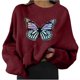 thumbnail image 1 of Mujeres moda casual estampado cuello redondo suelta manga larga blusa corta sudaderas sin capucha Fridja fjkfkj2845, 1 of 8