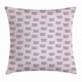 thumbnail image 1 of Pink and Grey Throw Pillow Cushion Cover, Little Mouse Characters with Hearts on Striped Backdrop for Toddler Nursery, Decorative Square Accent Pillow Case, 16 X 16 Inches, Pink Grey, by Ambesonne, 1 of 2