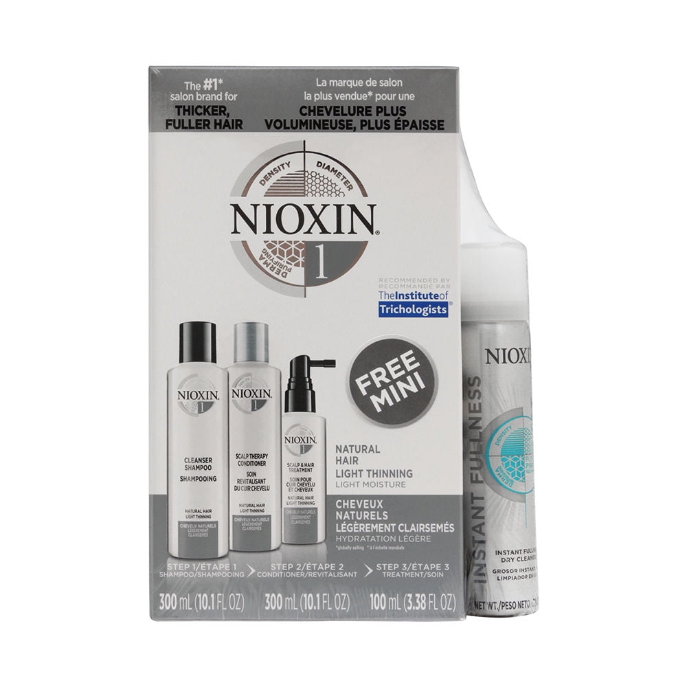 Nioxin Nioxin Hair Care System 1 4PC Kit (Shampoo 300ml, Conditioner