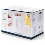 Mainstays 2-Slice Toaster with 6 Shade Settings and Removable Crumb Tray, Arctic White