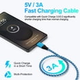 thumbnail image 2 of Type C Charger Block Fast Charging, FiveBox 2 Pack USB Wall Charger Adapter with 6FT USB C Cable, USB Brick Cube Power Adapter USB C Block Charger Station with Type C Phone Charger Cords, Blue, 2 of 9