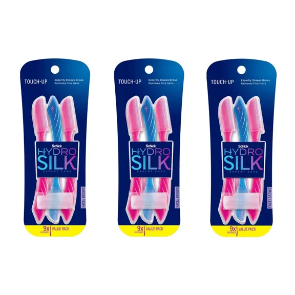 Silk Touch-Up Dermaplaning Tool for Eyebrows VALUE PACK, 27 Razors