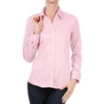 thumbnail image 6 of KOGMO Womens Basic Long Sleeve Button Down Shirts Office Work Blouse (S-3X), 6 of 7