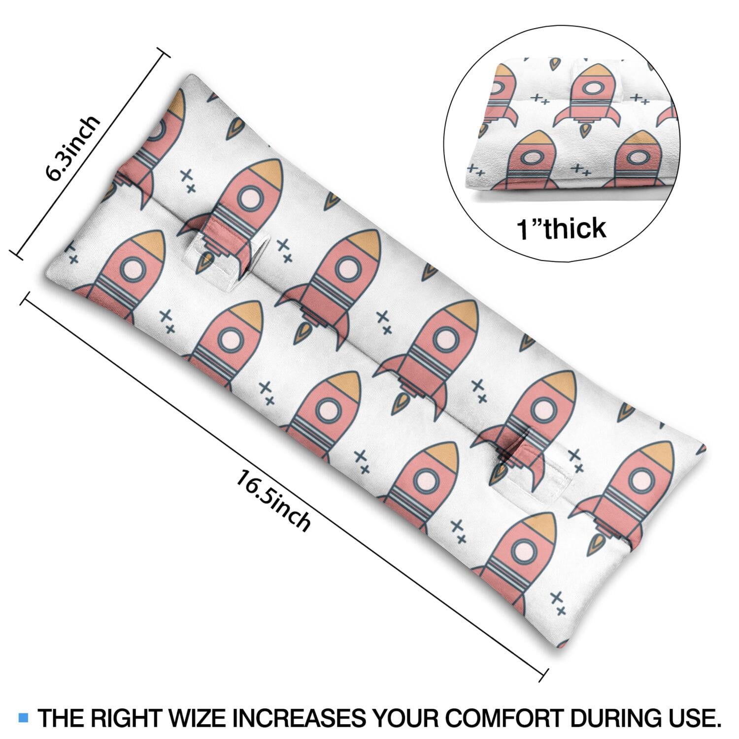 Magical Rainbow Galaxy Seatbelt Pillow - Cute Kawaii Character Mastectomy & Heart Surgery Recovery Cushion - Pressure Relief Car Travel Pillow for Patients