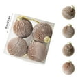 thumbnail image 3 of Yhmxh 4 Pcs Velvet Christmas Balls Set 3.14 inches Glitter Christmas Tree Ornaments Decoration Flocked Christmas Ball Xmas Balls Ornaments Xmas Tree Hanging for Indoor Outdoor Holiday Party Decor, 3 of 6