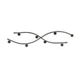 thumbnail image 6 of Spectrum Diversified Steel Sweep Double Wall Mount Rack for Entryway, Closet, Bathroom and Kitchen Storage, 8 Hooks, Black, 6 of 6