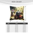 thumbnail image 4 of ZICANCN Decorative Throw Pillow Covers , Panda Race Couch Sofa Decorative Knit Pillow Covers for Living Room Farmhouse 20"x20", 4 of 8