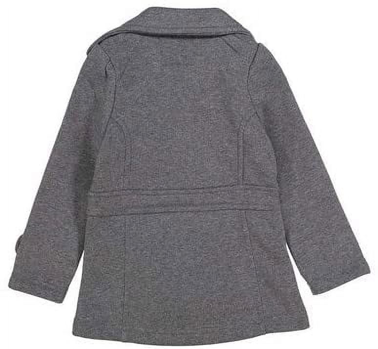 unik Girl Fleece Coat with Buttons, Dark Grey Size 2 - image 2 of 6