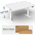 thumbnail image 4 of VIVO Electric 48" x 30" Stand Up Desk, White Table Top, White Frame, 4 of 8