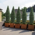 thumbnail image 5 of 2-Piece Artificial Topiary Tree Set | 5ft Faux Cedar for Indoor and Outdoor Decor, 5 of 7