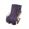 thumbnail image 3 of Floral Soft Flannel Fleece Throw Blanket, Violet Tones Grungy Look Flower Print Wild Rose, Cozy Plush for Indoor and Outdoor Use, 50" x 70", Purple Multicolor, by Ambesonne, 3 of 5